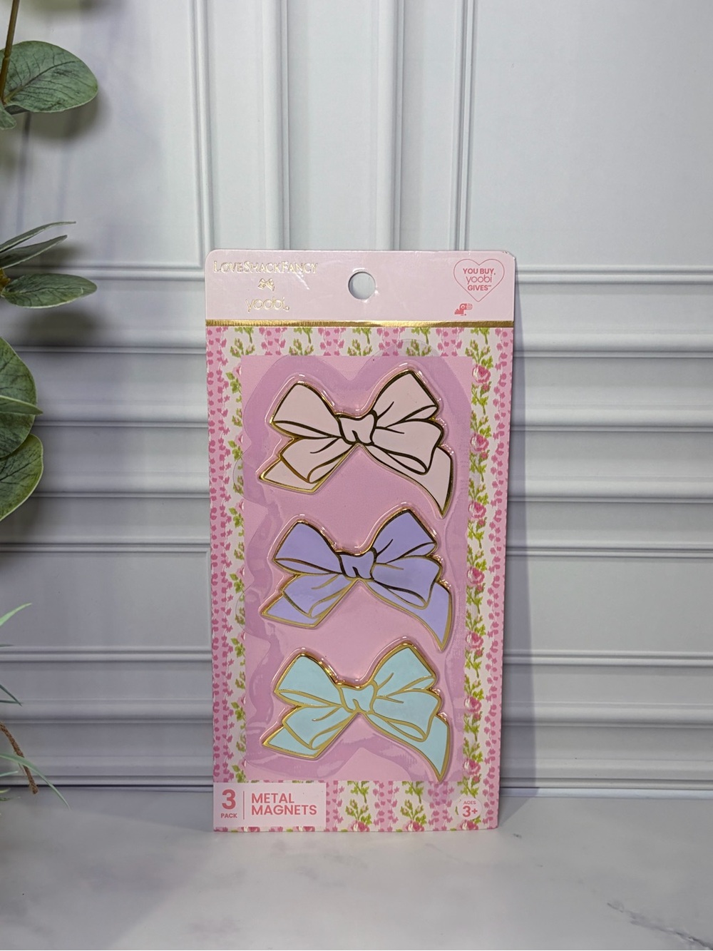 LoveShackFancy x Target Bow Magnets 3 pack BNWT